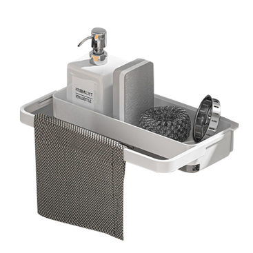 Настенный стеллаж для хранения с дренажным поддоном