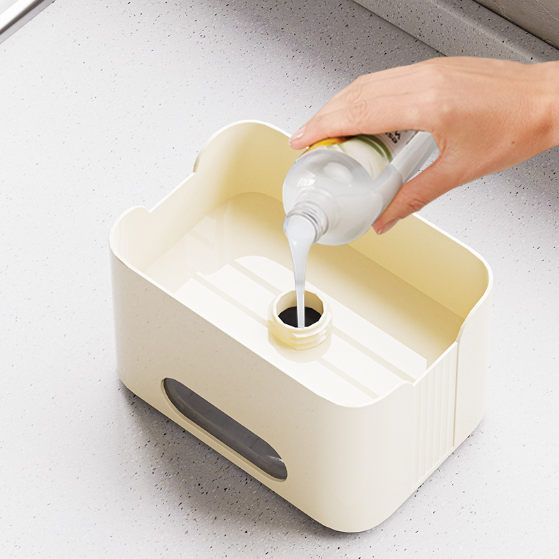 Кухонные аксессуары Органайзер, губка 4 в 1, дозатор мыла для мытья посуды