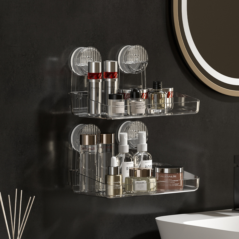 Мощная полка для хранения присосок, съемная подвеска, душевая стойка для сушки и дренажа, полка для хранения, акриловые принадлежности для ванной комнаты, изготовленные методом литья под давлением, полка для хранения разного назначения.