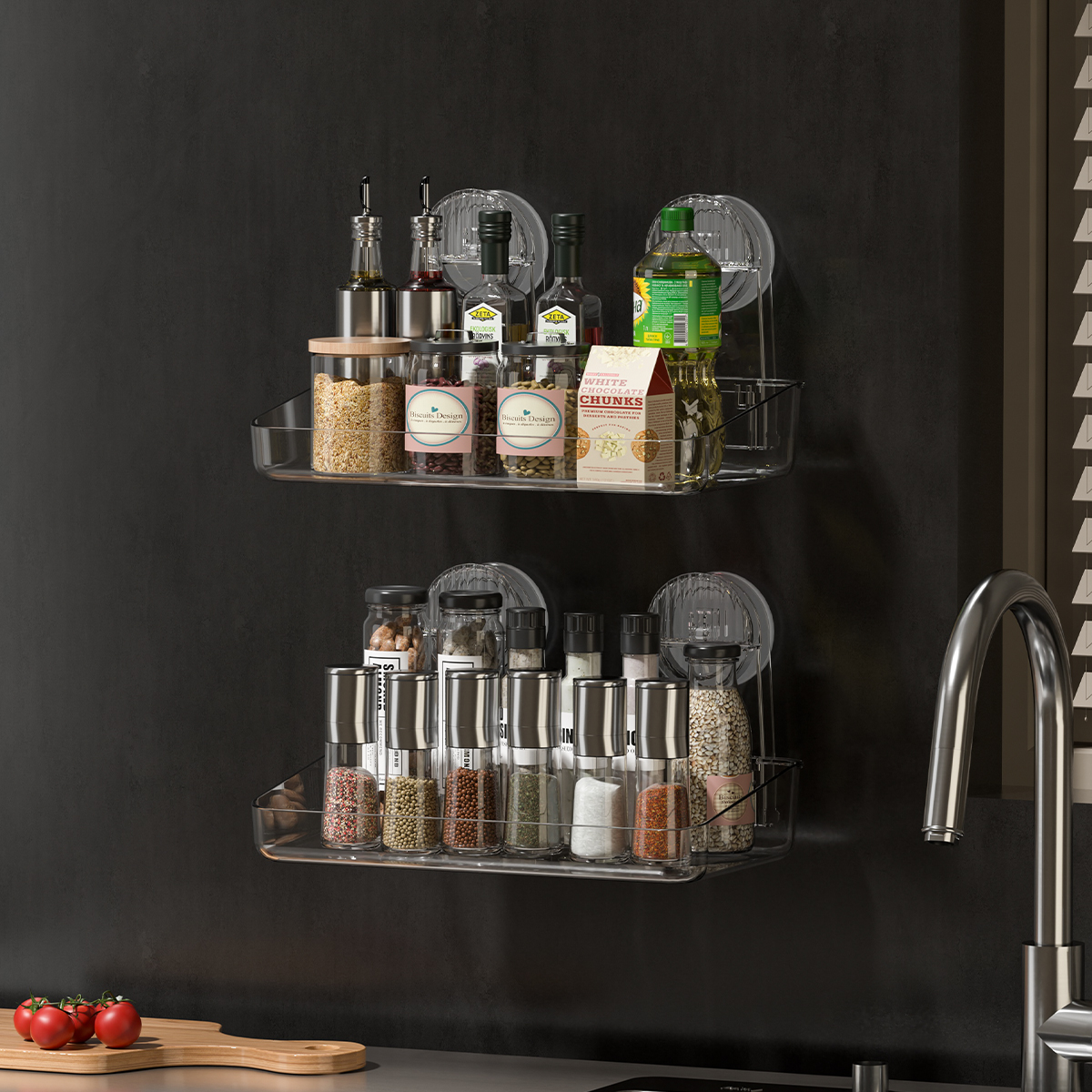 Мощная полка для хранения присосок, съемная подвеска, душевая стойка для сушки и дренажа, полка для хранения, акриловые принадлежности для ванной комнаты, изготовленные методом литья под давлением, полка для хранения разного назначения.