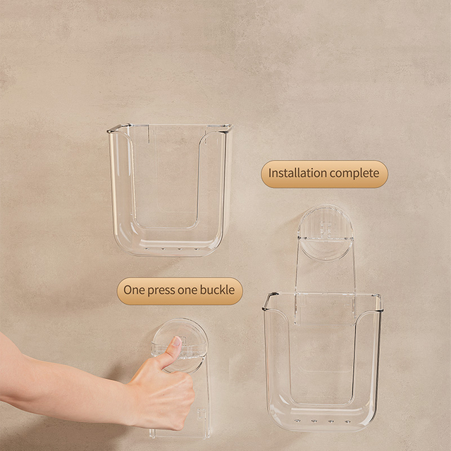 Настенный ящик для салфеток на присоске из акрила, используемый для хранения салфеток и салфеток для лица.