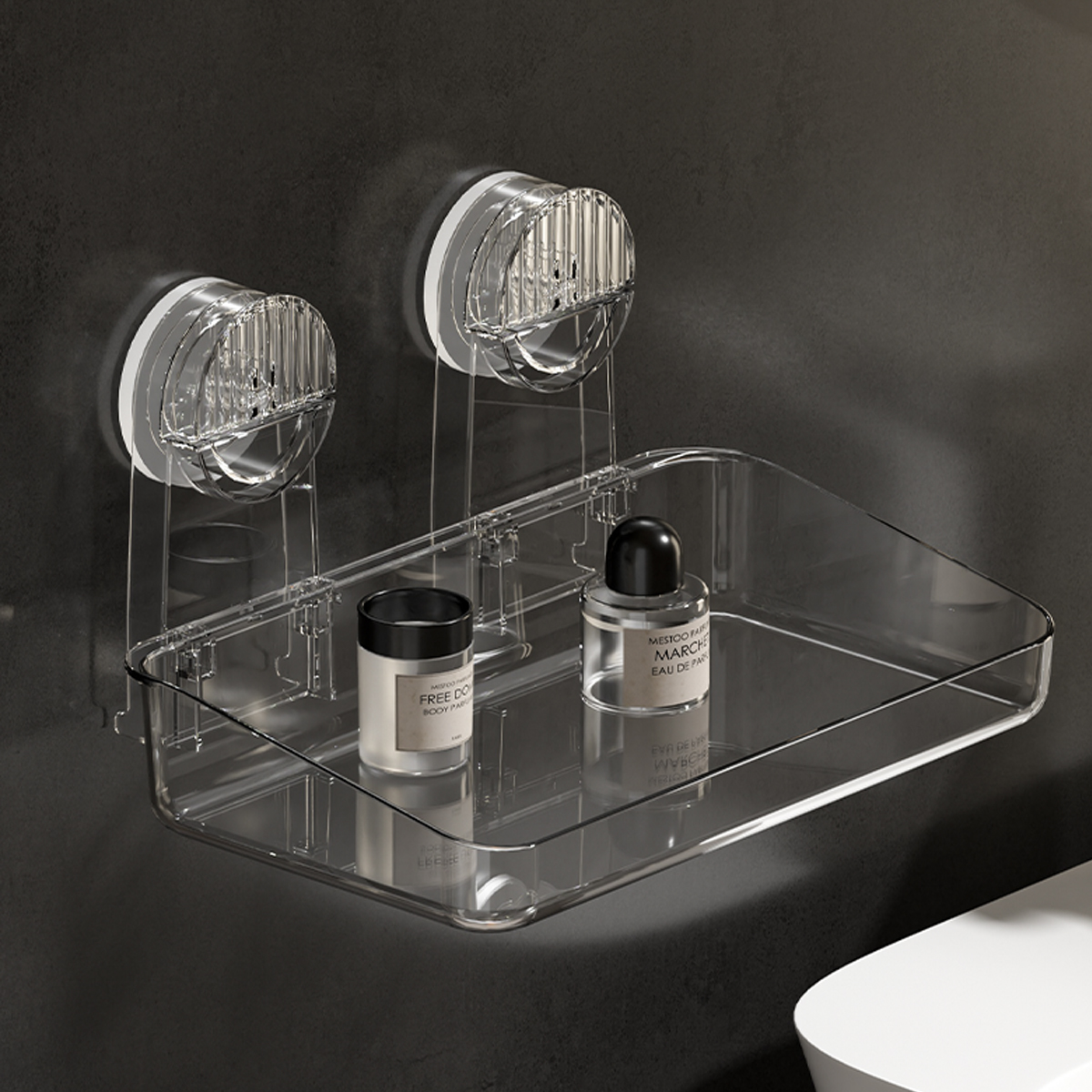 Мощная полка для хранения присосок, съемная подвеска, душевая стойка для сушки и дренажа, полка для хранения, акриловые принадлежности для ванной комнаты, изготовленные методом литья под давлением, полка для хранения разного назначения.