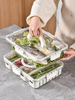 Герметичный ящик для хранения закусок с разделителем, разделенным пластиковым подносом для овощей с крышкой